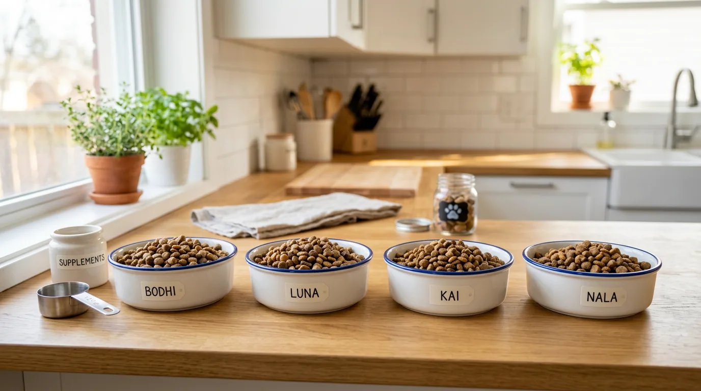 Alimentazione del cane: porzioni misurate e routine dei pasti