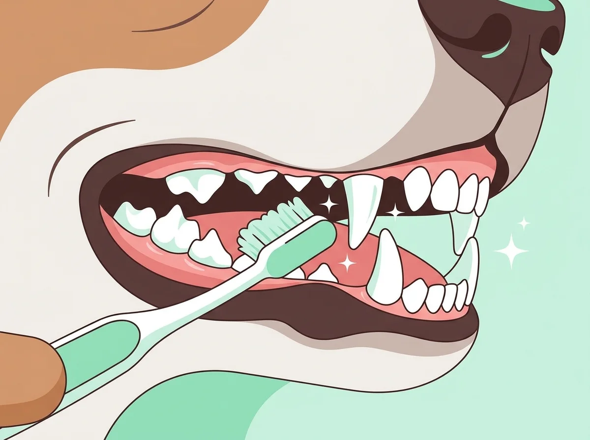 Illustrazione strumenti per l'igiene orale del cane