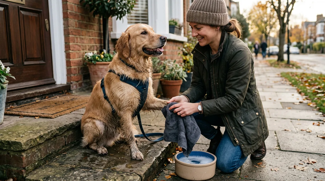 Igiene delle zampe del cane dopo la passeggiata: pulizia e asciugatura