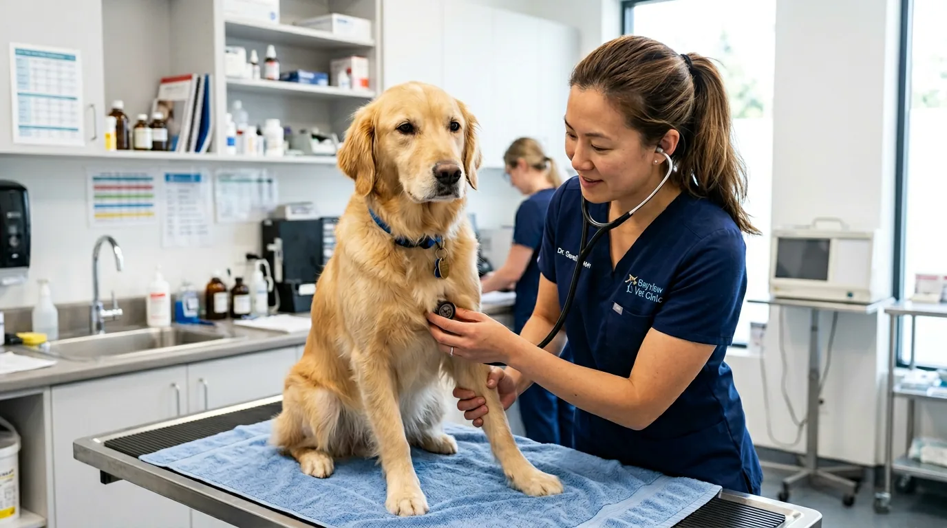 Esame cardiologico veterinario per malattie del cuore nel cane