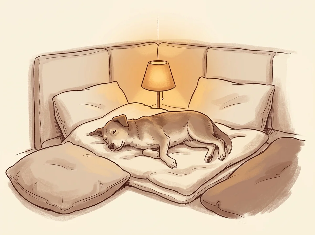 Illustrazione gestione sicura del cane in caso di emergenza neurologica