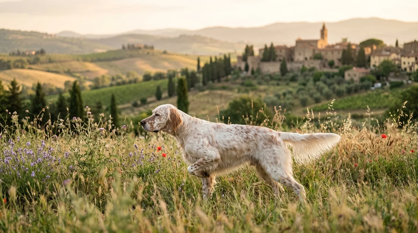 Setter Inglese, cane di taglia grande con il pelo lungo e setoso